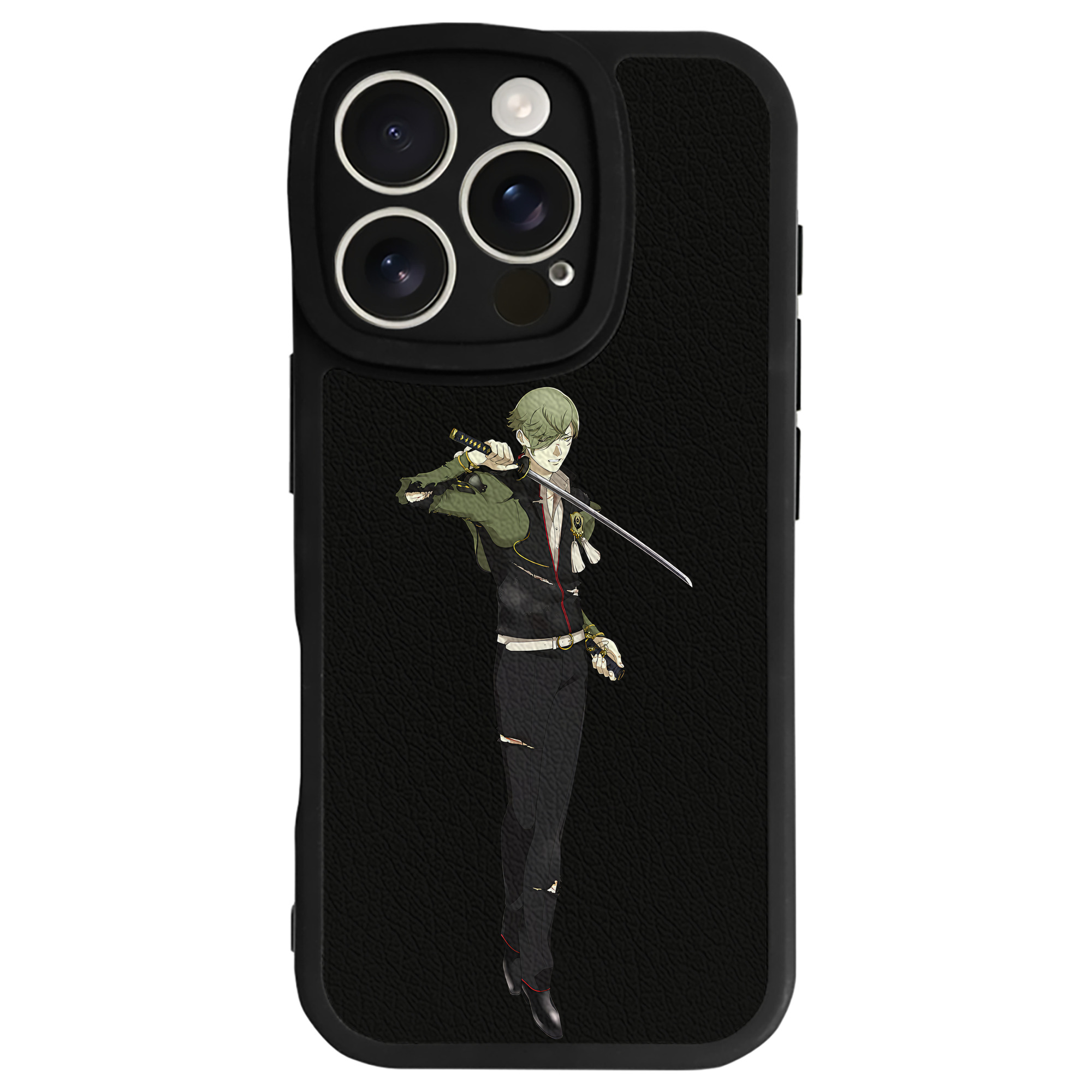 （画像用） 刀剣乱舞 Touken Ranbu 【iPhone 16シリーズ対応】シリコンスマホケース（レザー調） 材質：シリコン